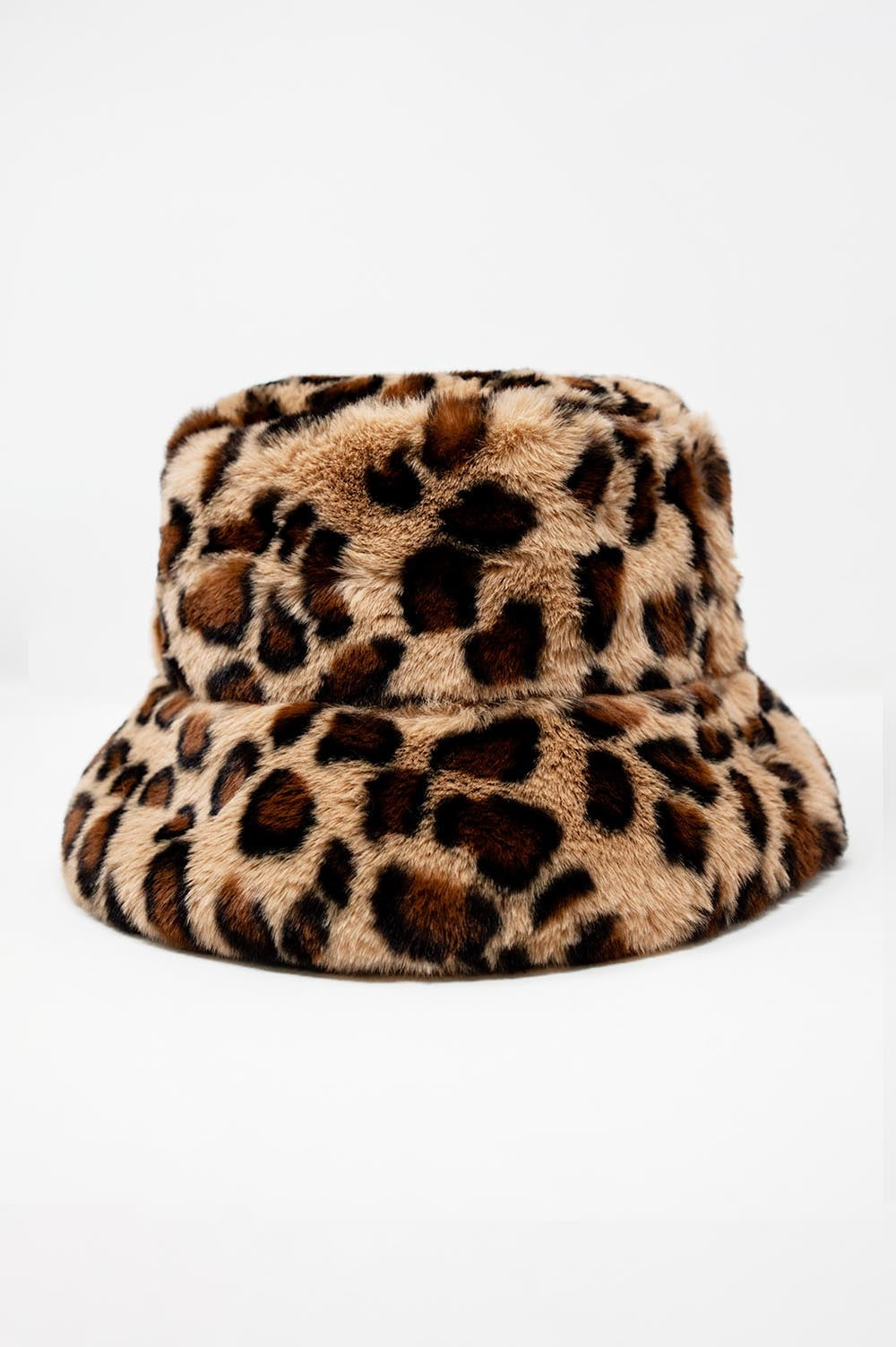 Q2 Brown bucket hat in animal print